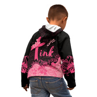 Polynesian Kid Hoodie Plumeria Breast Cancer Awareness Survivor Ribbon Pink LT7 - Polynesian Pride