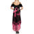 Polynesian Summer Maxi Dress Plumeria Breast Cancer Awareness Survivor Ribbon Pink LT7 - Polynesian Pride