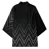 New Zealand Ta Moko Silver Fern Kimono Taniko Taniwha Motifs