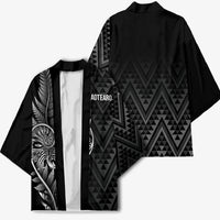 New Zealand Ta Moko Silver Fern Kimono Taniko Taniwha Motifs