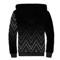 New Zealand Ta Moko Silver Fern Sherpa Hoodie Taniko Taniwha Motifs