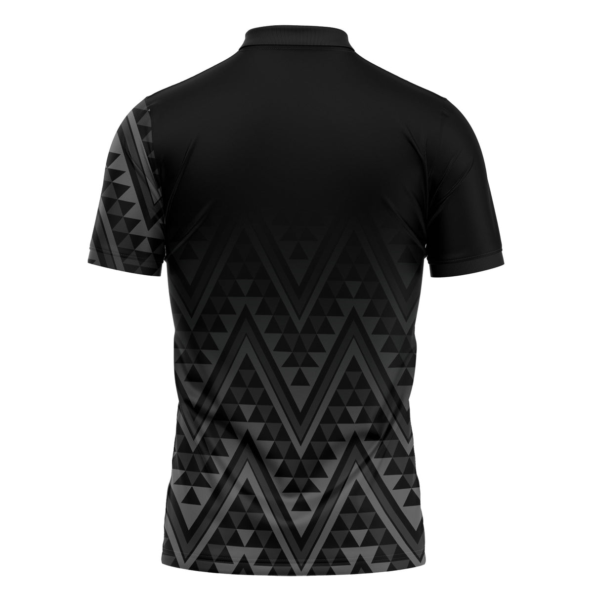 New Zealand Ta Moko Silver Fern Zipper Polo Shirt Taniko Taniwha Motifs