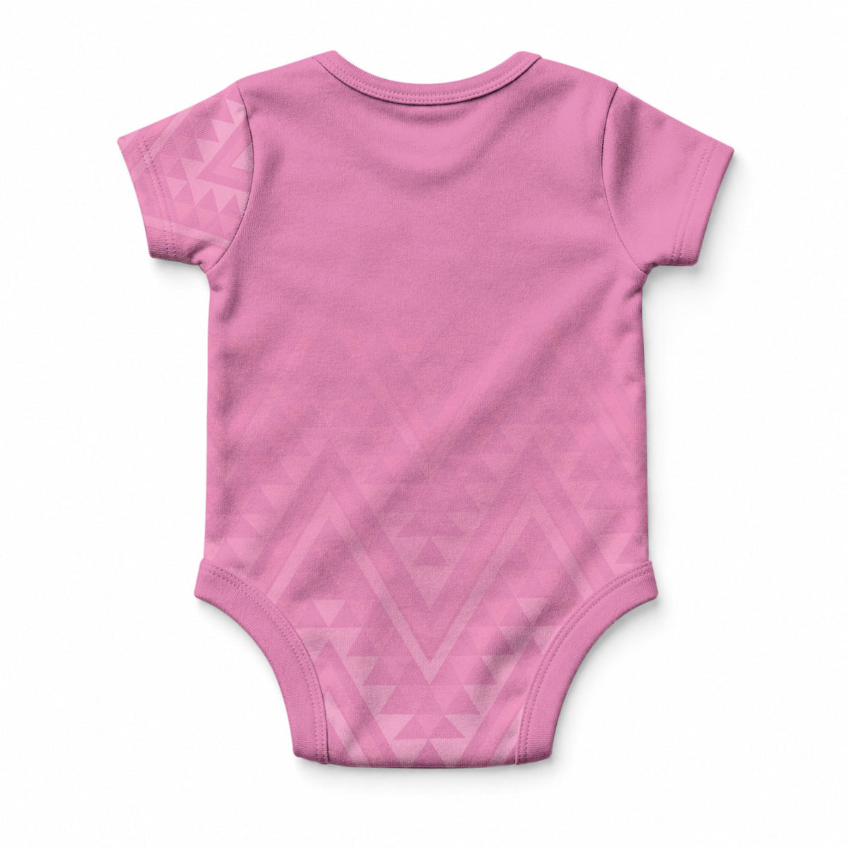New Zealand Ta Moko Silver Fern Pink Baby Onesie Taniko Taniwha Motifs