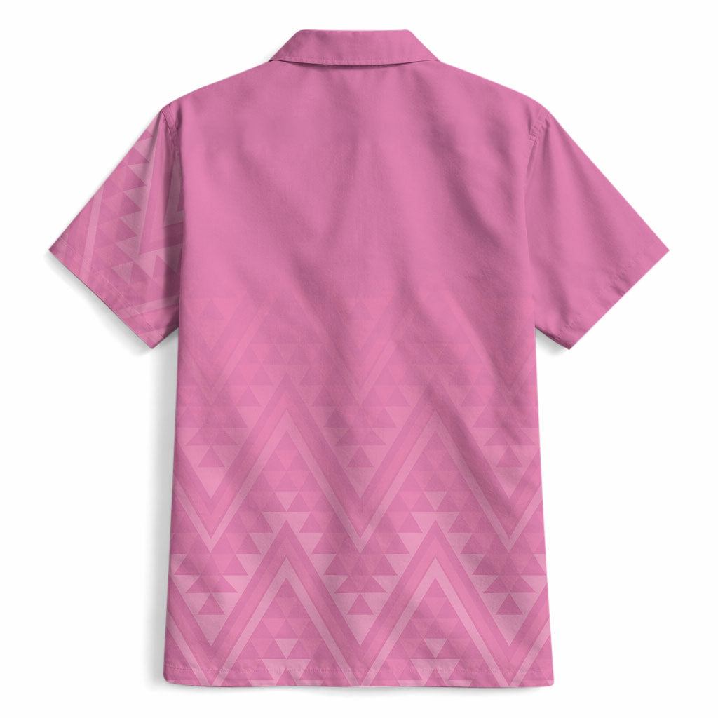 New Zealand Ta Moko Silver Fern Pink Hawaiian Shirt Taniko Taniwha Motifs