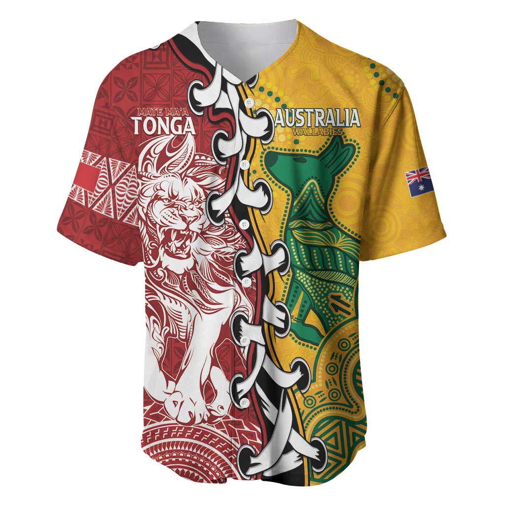 Mate Ma'a Tonga Vs Australia Rugby Personalized Baseball Jersey Special Mascots