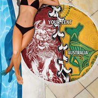 Mate Ma'a Tonga Vs Australia Rugby Personalized Beach Blanket Special Mascots