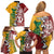 Mate Ma'a Tonga Vs Australia Rugby Personalized Family Matching Off Shoulder Short Dress and Hawaiian Shirt Special Mascots