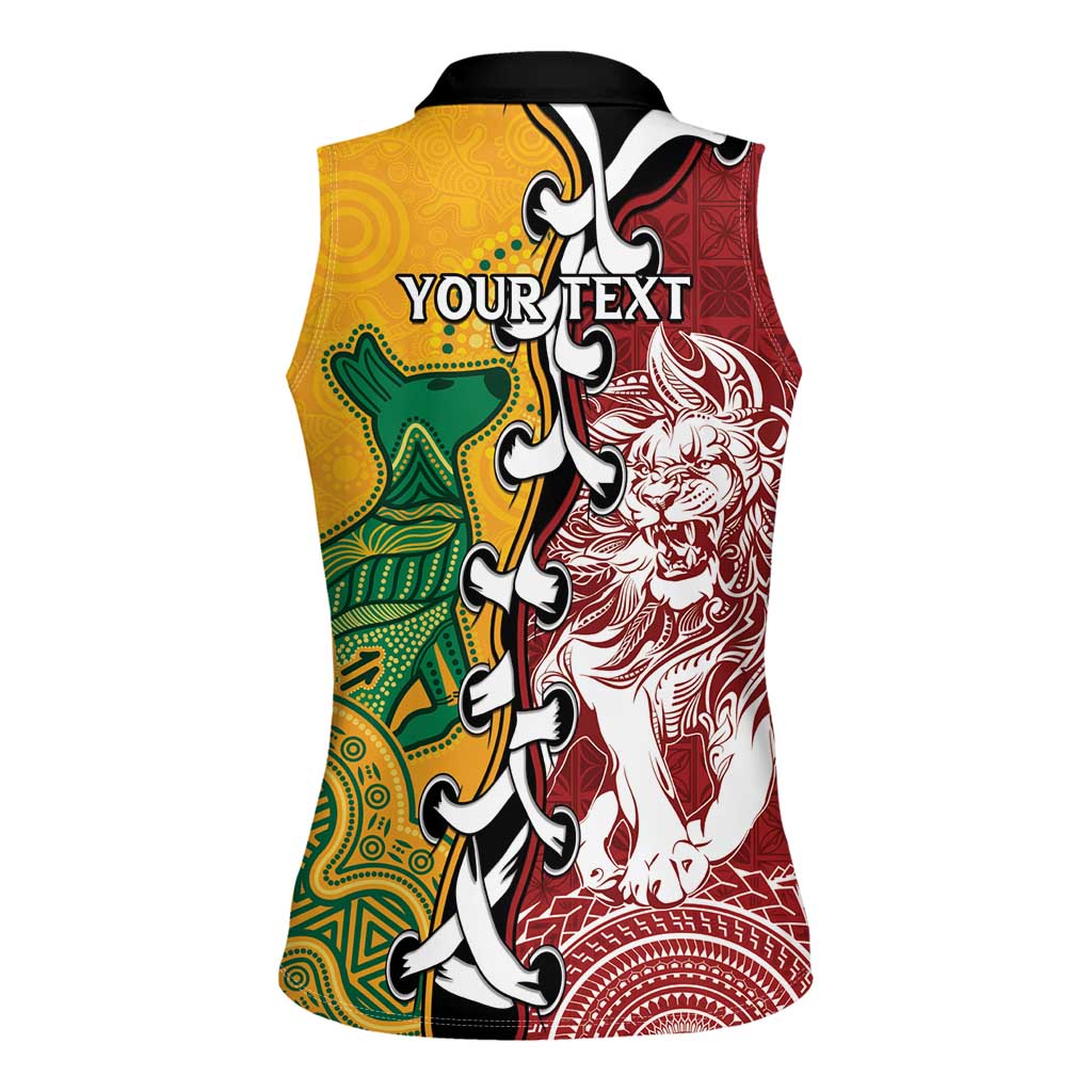 Mate Ma'a Tonga Vs Australia Rugby Personalized Women Sleeveless Polo Shirt Special Mascots