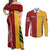 Australia - Tonga Rugby Custom Couples Matching Off Shoulder Maxi Dress and Long Sleeve Button Shirt Minimalist Dynamic