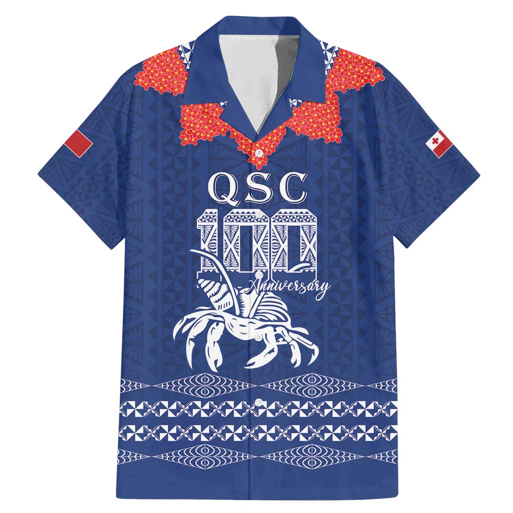 Queen Salote College 100 Years Anniversary Personalized Family Matching Mermaid Dress and Hawaiian Shirt Tonga QSC Royal Blue - Polynesian Pride