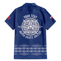 Queen Salote College 100 Years Anniversary Personalized Family Matching Mermaid Dress and Hawaiian Shirt Tonga QSC Royal Blue - Polynesian Pride