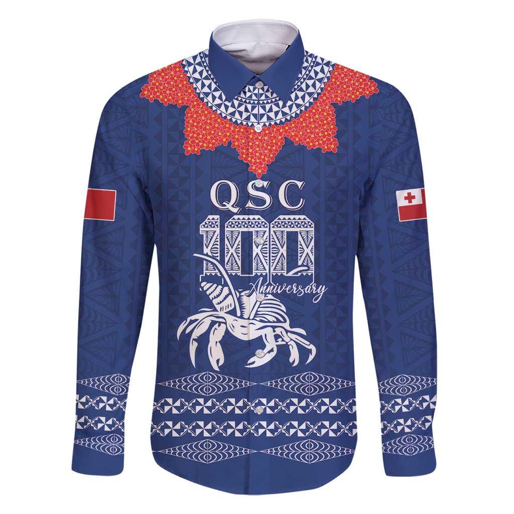 Queen Salote College 100 Years Anniversary Personalized Family Matching Mermaid Dress and Hawaiian Shirt Tonga QSC Royal Blue - Polynesian Pride