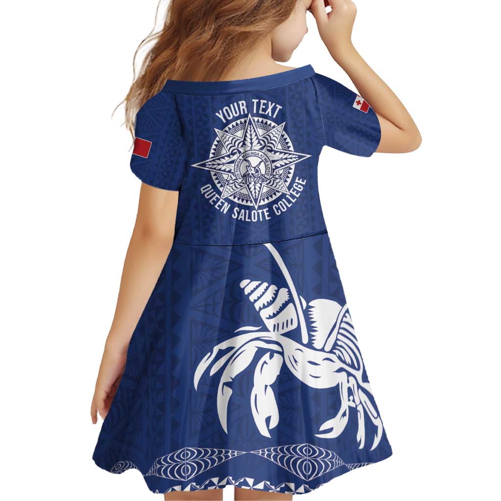 Queen Salote College 100 Years Anniversary Personalized Family Matching Puletasi and Hawaiian Shirt Tonga QSC Royal Blue - Polynesian Pride