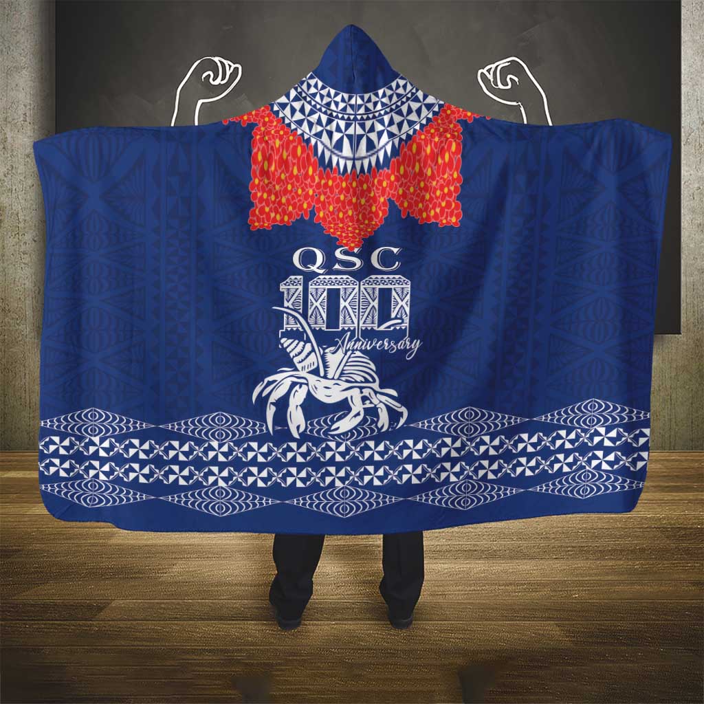 Queen Salote College 100 Years Anniversary Hooded Blanket Tonga QSC Royal Blue - Polynesian Pride