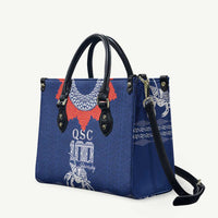 Queen Salote College 100 Years Anniversary Leather Bag Tonga QSC Royal Blue - Polynesian Pride
