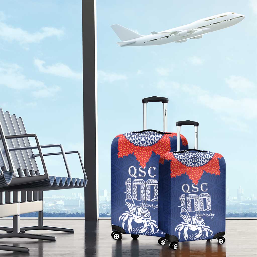 Queen Salote College 100 Years Anniversary Luggage Cover Tonga QSC Royal Blue - Polynesian Pride