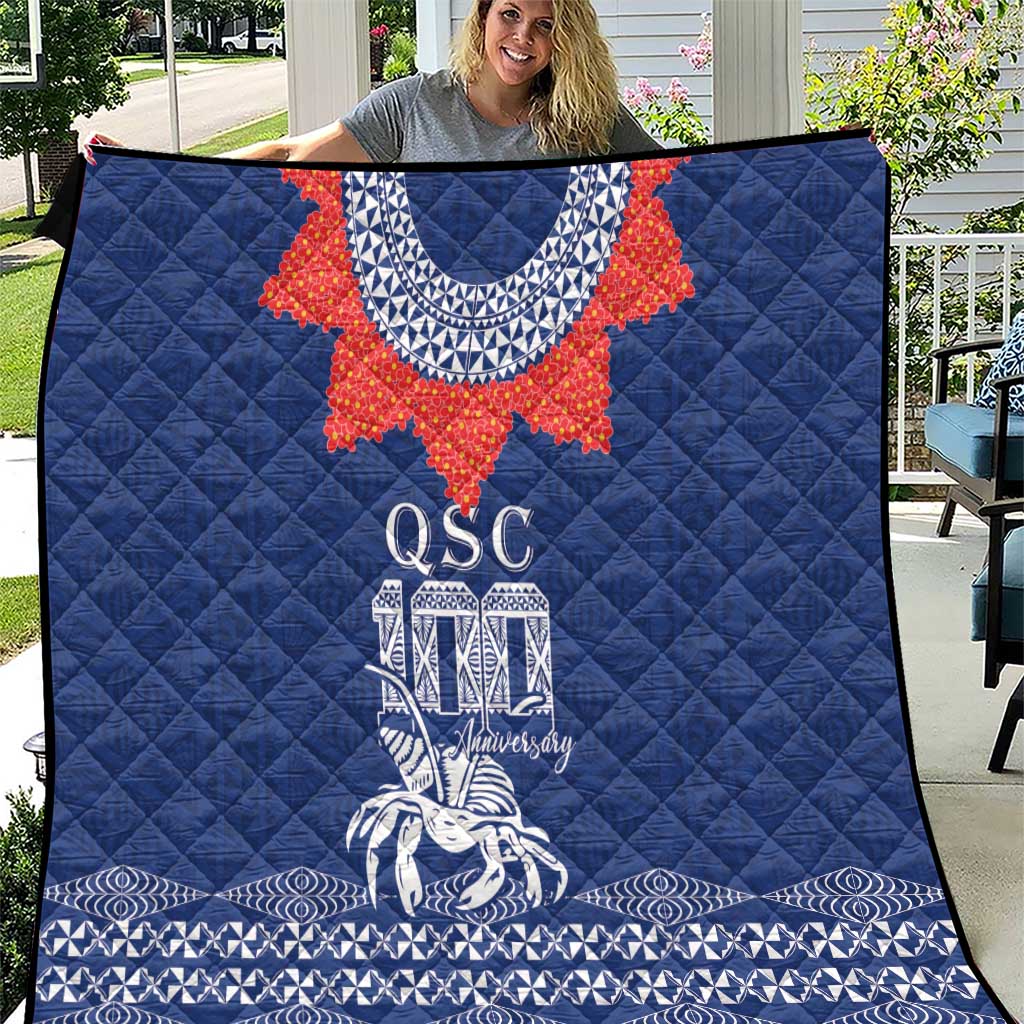 Queen Salote College 100 Years Anniversary Quilt Tonga QSC Royal Blue - Polynesian Pride