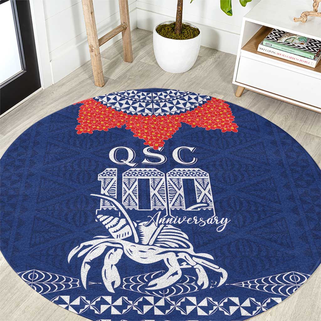 Queen Salote College 100 Years Anniversary Round Carpet Tonga QSC Royal Blue - Polynesian Pride