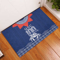 Queen Salote College 100 Years Anniversary Rubber Doormat Tonga QSC Royal Blue - Polynesian Pride