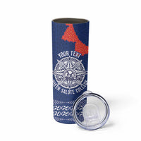 Queen Salote College 100 Years Anniversary Personalized Skinny Tumbler Tonga QSC Royal Blue - Polynesian Pride