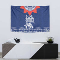 Queen Salote College 100 Years Anniversary Tapestry Tonga QSC Royal Blue - Polynesian Pride