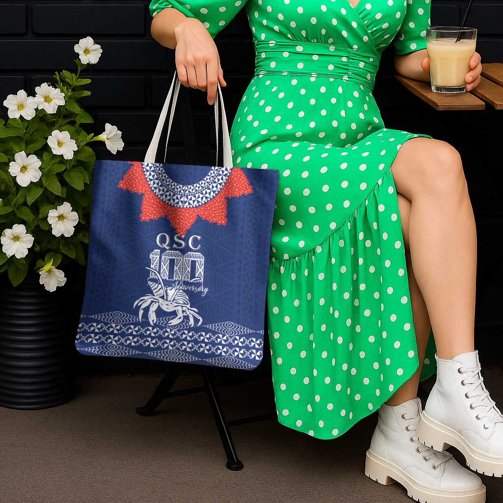 Queen Salote College 100 Years Anniversary Tote Bag Tonga QSC Royal Blue - Polynesian Pride