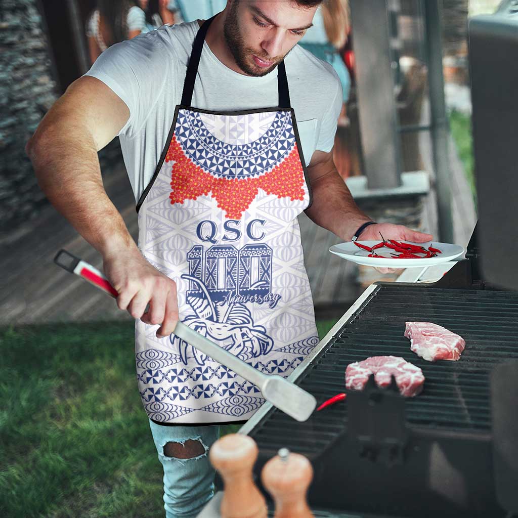 Queen Salote College 100 Years Anniversary Apron Tonga QSC White - Polynesian Pride