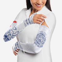 Queen Salote College 100 Years Anniversary Personalized Arm Sleeves Tonga QSC White - Polynesian Pride