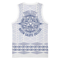 Queen Salote College 100 Years Anniversary Personalized Basketball Jersey Tonga QSC White - Polynesian Pride