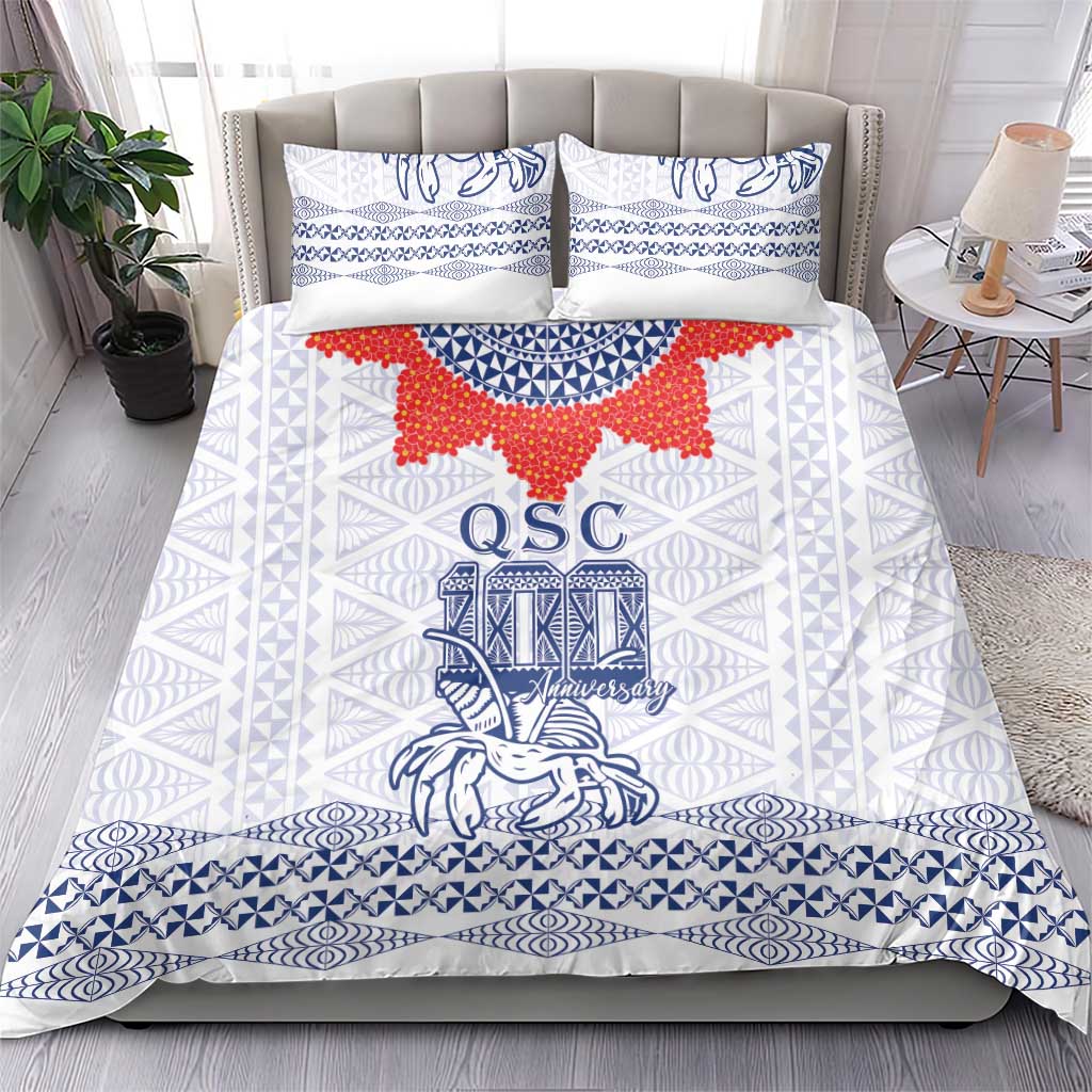 Queen Salote College 100 Years Anniversary Bedding Set Tonga QSC White - Polynesian Pride