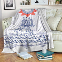 Queen Salote College 100 Years Anniversary Blanket Tonga QSC White - Polynesian Pride