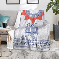 Queen Salote College 100 Years Anniversary Blanket Tonga QSC White - Polynesian Pride