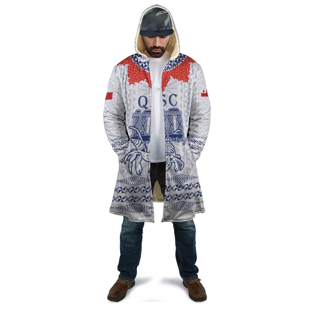 Queen Salote College 100 Years Anniversary Personalized Cloak Tonga QSC White - Polynesian Pride