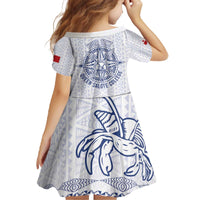 Queen Salote College 100 Years Anniversary Personalized Family Matching Off The Shoulder Long Sleeve Dress and Hawaiian Shirt Tonga QSC White - Polynesian Pride