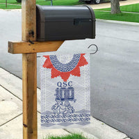 Queen Salote College 100 Years Anniversary Garden Flag Tonga QSC White - Polynesian Pride