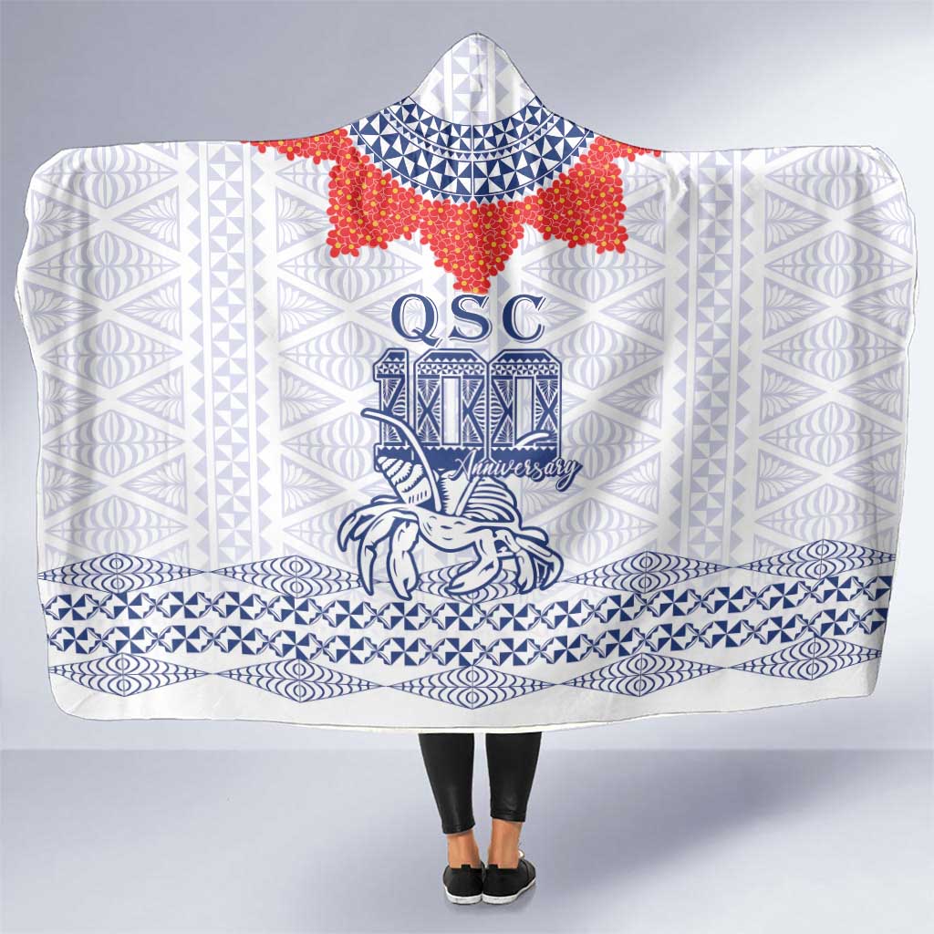Queen Salote College 100 Years Anniversary Hooded Blanket Tonga QSC White - Polynesian Pride