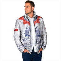 Queen Salote College 100 Years Anniversary Personalized Padded Jacket Tonga QSC White - Polynesian Pride