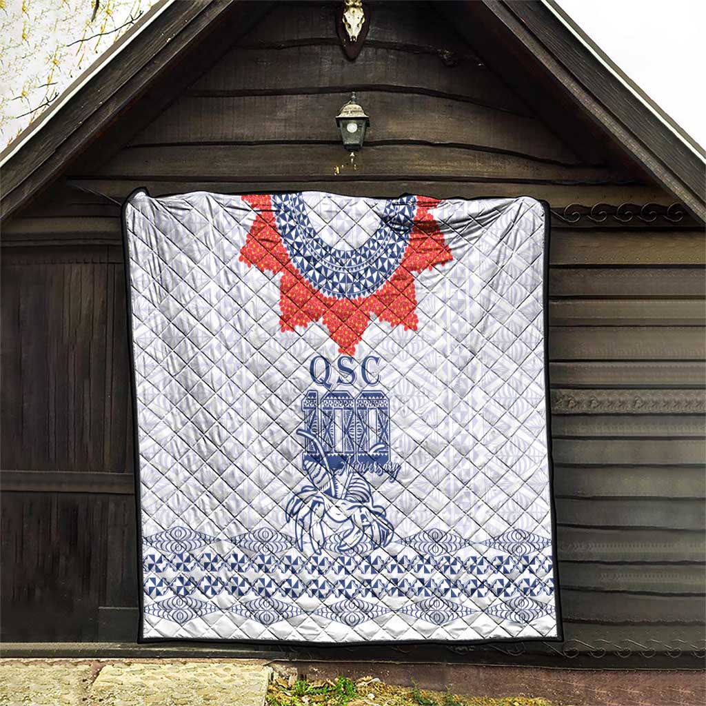 Queen Salote College 100 Years Anniversary Quilt Tonga QSC White - Polynesian Pride
