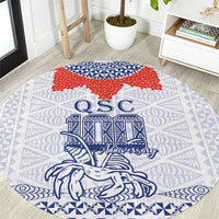 Queen Salote College 100 Years Anniversary Round Carpet Tonga QSC White - Polynesian Pride