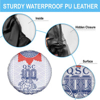 Queen Salote College 100 Years Anniversary Spare Tire Cover Tonga QSC White - Polynesian Pride