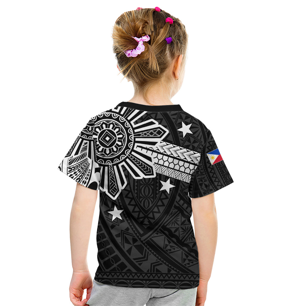 Personalised Philippines Kid T Shirt Tribal Sun LT7 - Polynesian Pride
