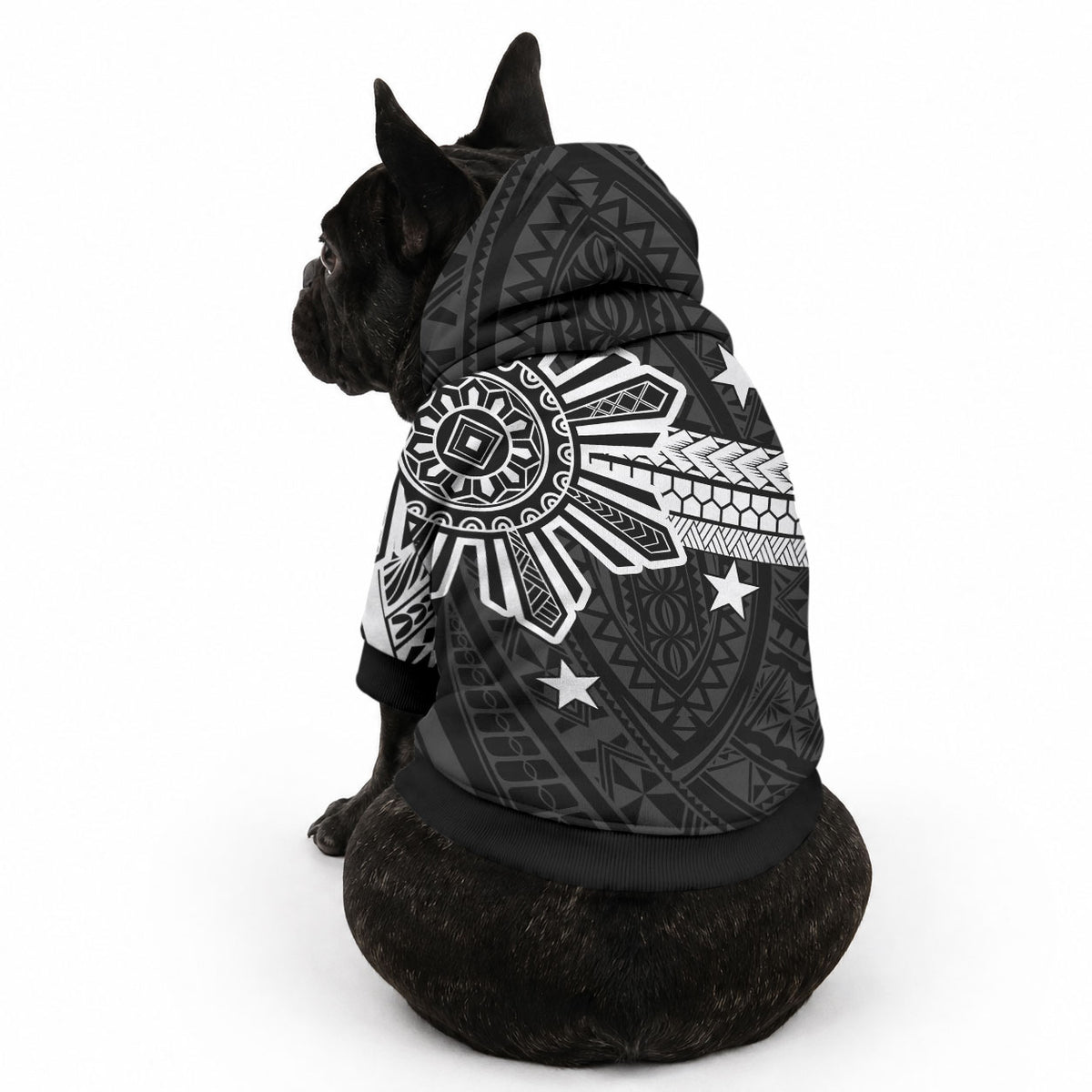 Personalised Philippines Pet Hoodie Tribal Sun