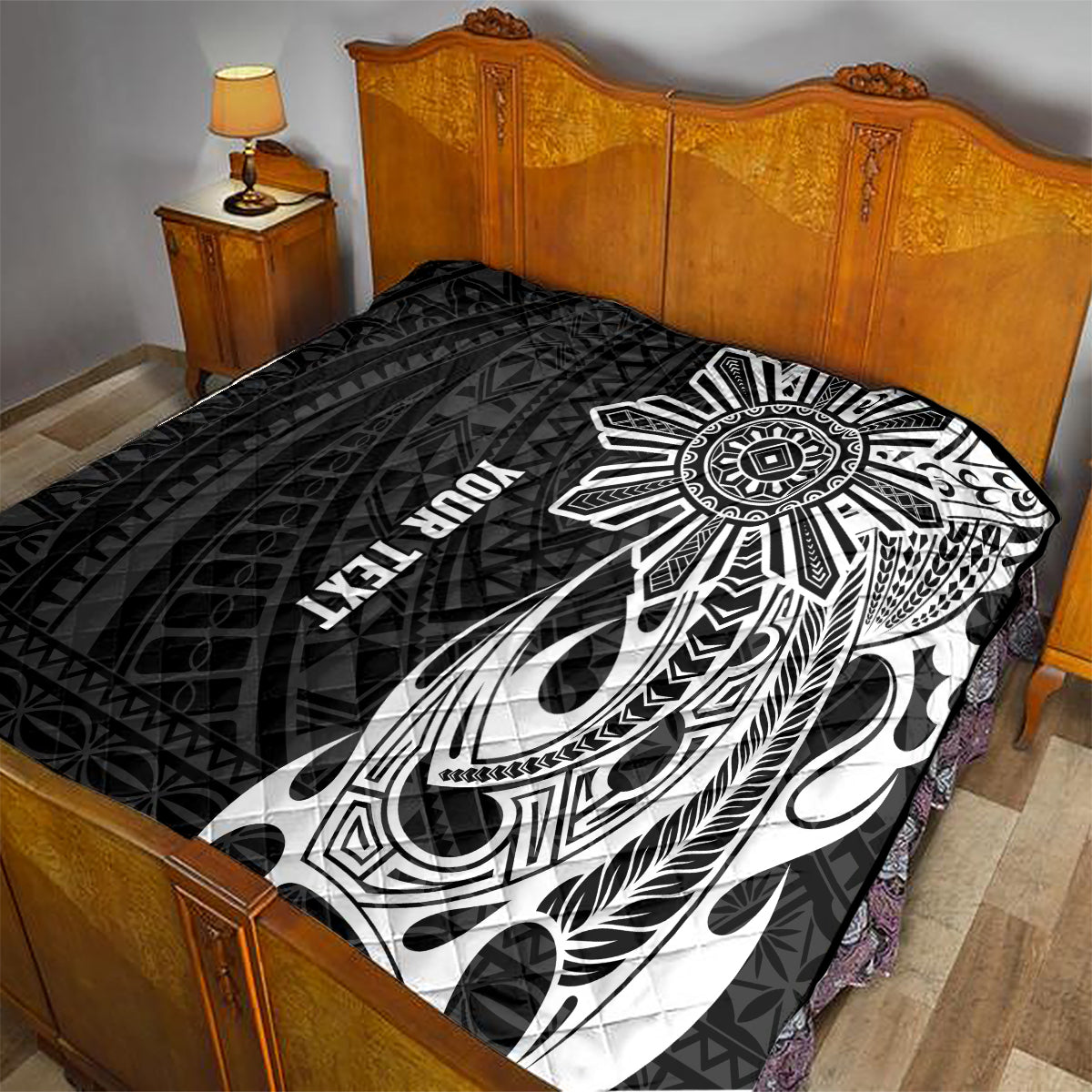 Personalised Philippines Quilt Tribal Sun LT7 - Polynesian Pride