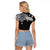 Personalised Philippines Raglan Cropped T Shirt Tribal Sun LT7 - Polynesian Pride