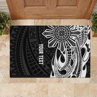 Personalised Philippines Rubber Doormat Tribal Sun LT7 - Polynesian Pride