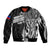 Personalised Philippines Sleeve Zip Bomber Jacket Tribal Sun LT7 Unisex Black - Polynesian Pride