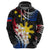 Personalised Philippines Tribal Hoodie Mix Plumeria - Flag Colors LT7 - Polynesian Pride