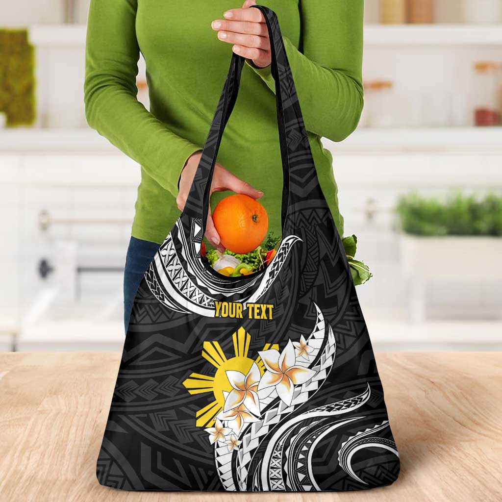 Personalised Philippines Tribal Grocery Bag Mix Plumeria