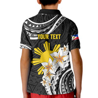 Personalised Philippines Tribal Kid Polo Shirt Mix Plumeria LT7 - Polynesian Pride