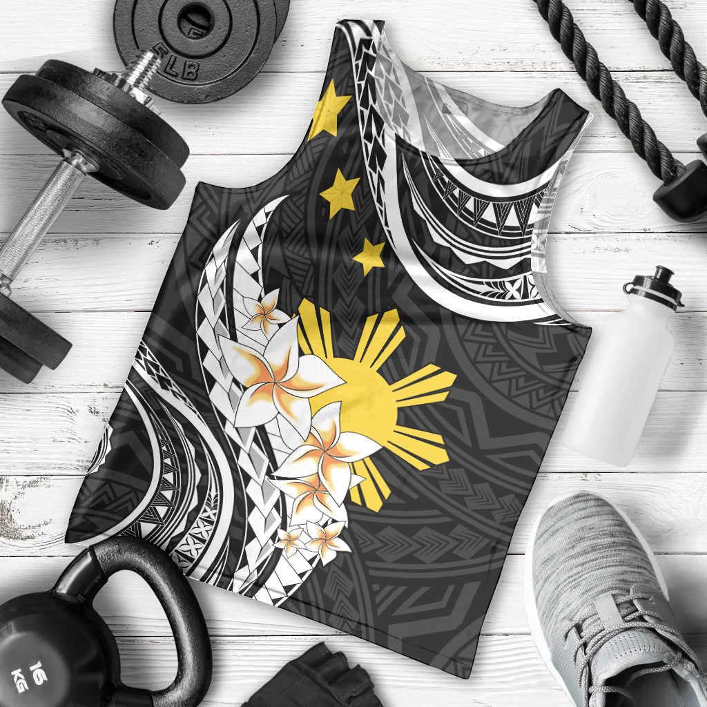 Personalised Philippines Tribal Men Tank Top Mix Plumeria LT7 - Polynesian Pride